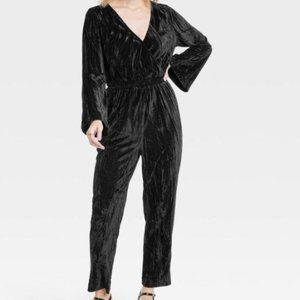 Bell Long Sleeve Velour Jumpsuit